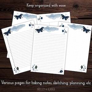 Moody witch 2024 planner A5 A4 size printable pages Witchy planner inserts Wicca witchcraft journal Filofax Travelers Notebook planner image 5