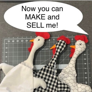 Vendor Edition with RESALE RIGHTS- Chicken Grocery Bag Holder.  Digital Pattern, instructions and tutorial