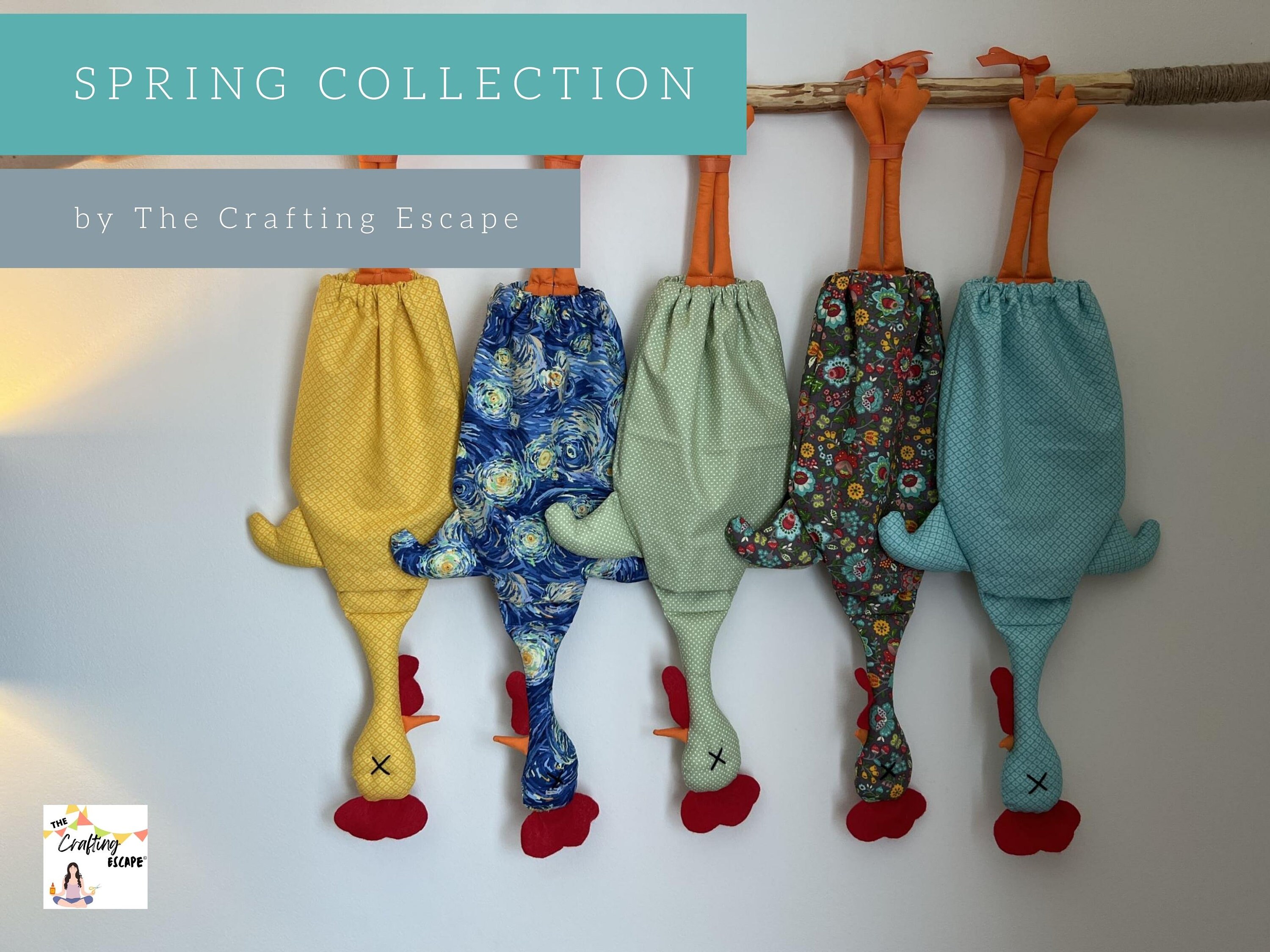 The Original Chicken Grocery Bag Holder. Spring Collection. Etsy