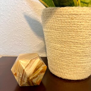 Vintage Mid-Century Modern Onyx Marble Paperweight