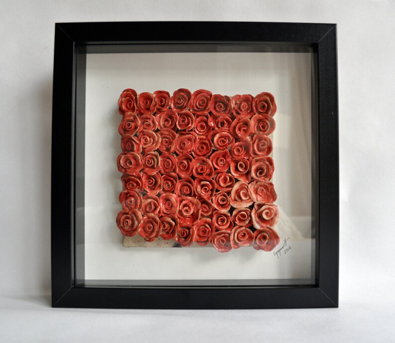 Ceramic Sculpture Wall Art Framed and Ready to Hang Etsy
