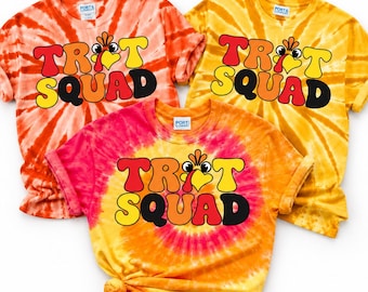 Custom Turkey Trot Shirts, Personalized Trot Squad Tee, Matching Family Thanksgiving 5K Shirts, Adult Kids Tie Dye Running Tees
