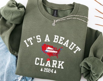 Trump Christmas Sweatshirt, Election map MAGA Christmas Trump Claus sweater, Holiday Funny Political Gift, It’s a beaut Clark Trump shirt