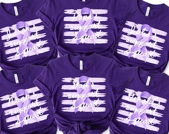 Personalized Pancreatic Cancer Support Squad Shirt, Purple Ribbon Cancer Awareness Tee, Team Cancer Shirt, Pancreatic Cancer Walk Shirt