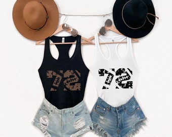 Football mom tank top. Custom number football shirt. Football number tank top. Gift for football mom. Football player custom number shirt
