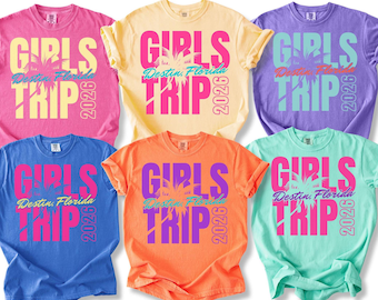 Custom Girls Trip Shirts 2026, Matching Girl Gang Vacation Tees, Personalized Beach Weekend Comfort Colors T-Shirt, Summer Vacay Mode