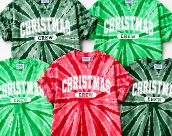 Christmas Crew Tie Dye Shirts, Custom Matching Family Christmas Shirts, Personalized Holiday Shirts, Christmas Vacation Tee, Group Christmas
