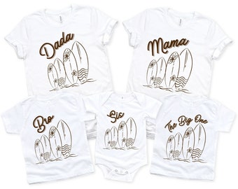 1st Birthday Surf Shirt, Matching Family Birthday Shirts, The Big One Birthday Tee, First Birthday Tshirt, Surfer bday theme t-shirt family