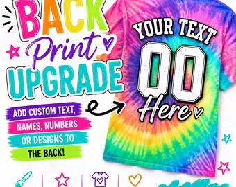 Back Print Upgrade - Message seller prior to purchase