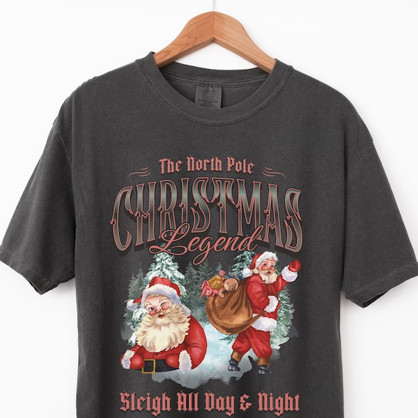 Vintage Santa shirt, Retro Santa T-shirt, Christmas nostalgia sweatshirt, bootleg rap Xmas tee, Graphic 90s Tshirt, trendy Christmas sweater