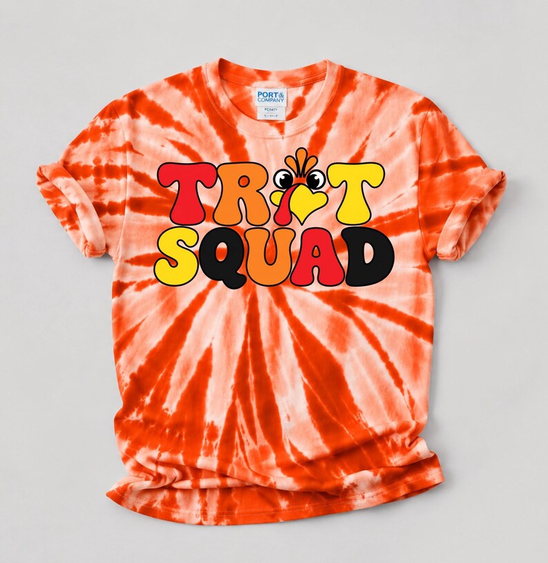 Custom Turkey Trot Shirts, Personalized Trot Squad Tee, Matching Family Thanksgiving 5K Shirts, Adult Kids Tie Dye Running Tees bild 7