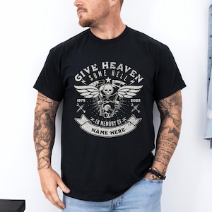Custom Motorcycle memorial shirt comfort colors, Memorial ride shirt for loved one, Biker memorial shirt, In memory of Angel wings tank top