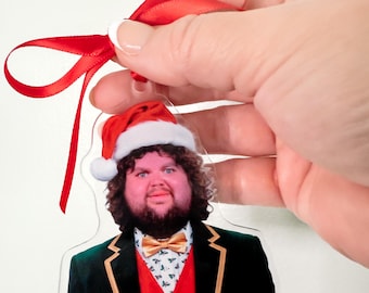 Funny JD Vance Meme Ornament, Political Christmas Decor, Trending Holiday Ornament, Gag Gift Idea, Vance Large Face Christmas Tree Ornament