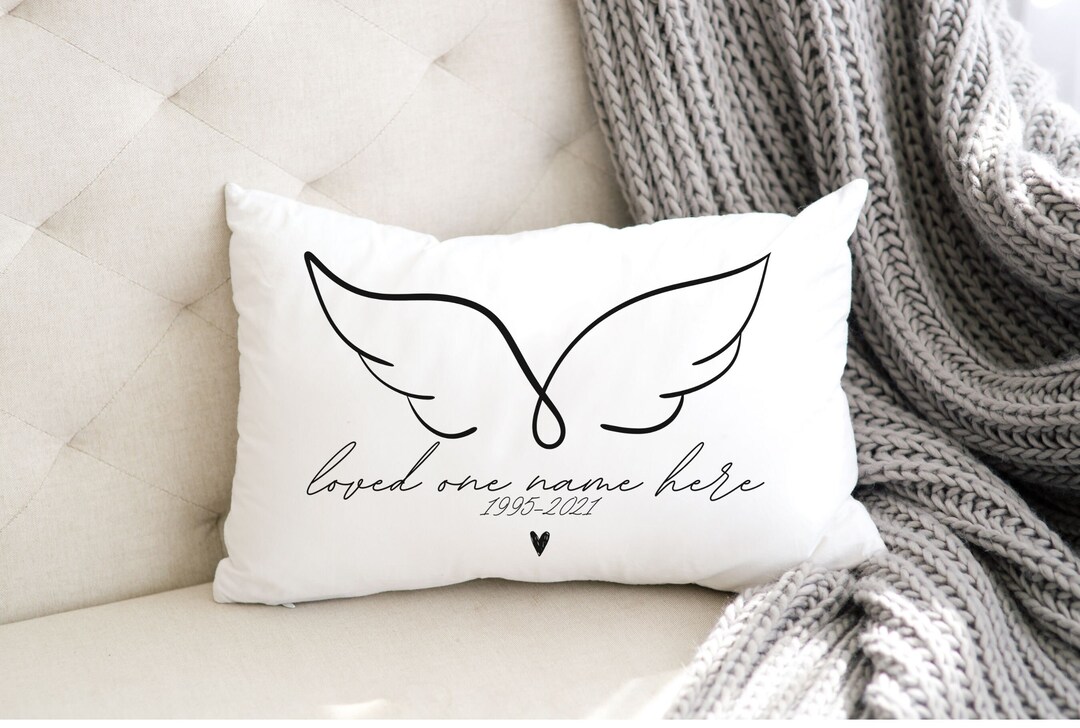 In Memory of a Lost Loved One Pillow. Personalized Name and Etsy