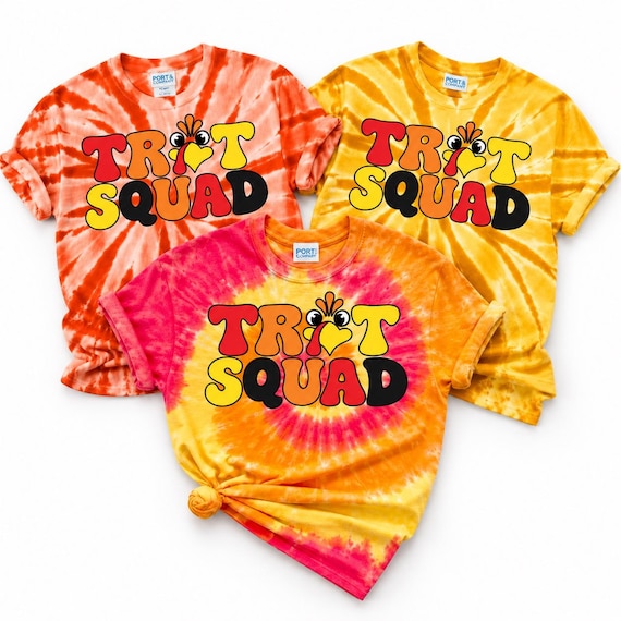 Custom Turkey Trot Shirts, Personalized Trot Squad Tee, Matching Family Thanksgiving 5K Shirts, Adult Kids Tie Dye Running Tees
