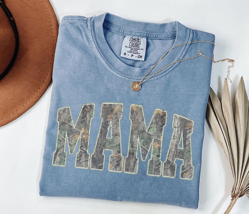Mama Comfort Colors Camo Sweatshirt, Vintage Woodland Camo Mama Shirt, Trendy Mom Tee, Mother’s Day Gift, New Mom Gift image 8