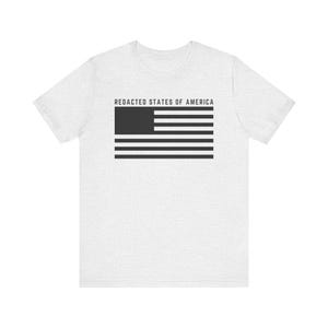 Redigierte Staaten von Amerika Flagge T-Shirt, Epstein Dateien Shirt, USA Flagge geschwärzt T-Shirt, minimalistische Politische Grafik Shirts, Unisex Protest T-Shirt Bild 9