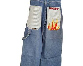 JNCO Jeans youth size Vintage Y2K denim pants dragons embroidered 