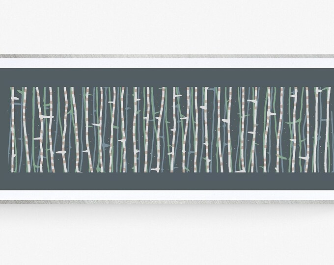 Long Narrow Wall Art in Grey Wide Horizontal Printable Wall - Etsy