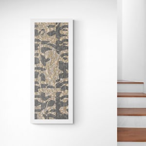 Long narrow wall art. Vertical or horizontal, 12x36, printable wall art. Panoramic; modern; neutral grey