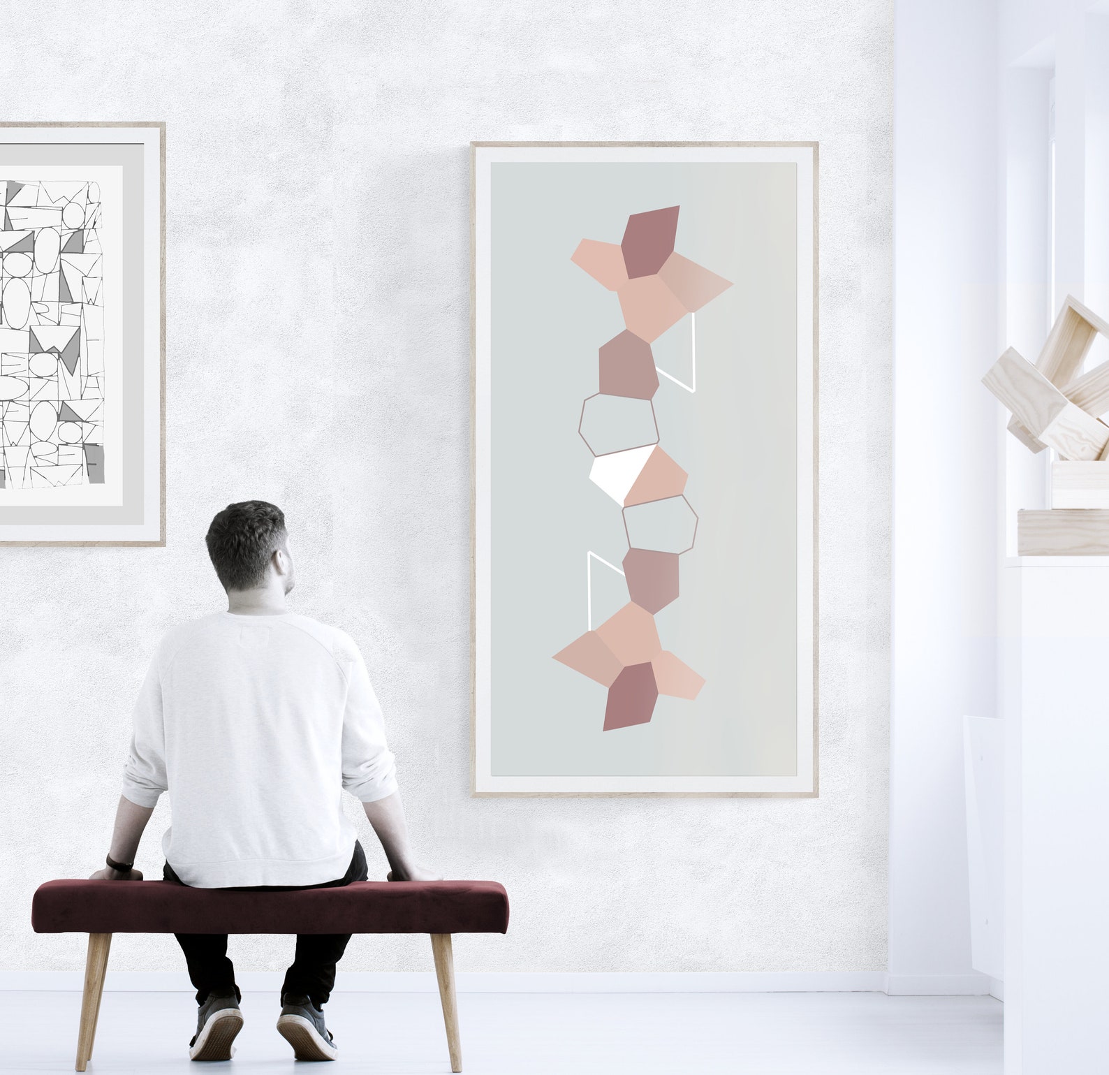 Extra large tall wall art Long narrow vertical wall art in Etsy