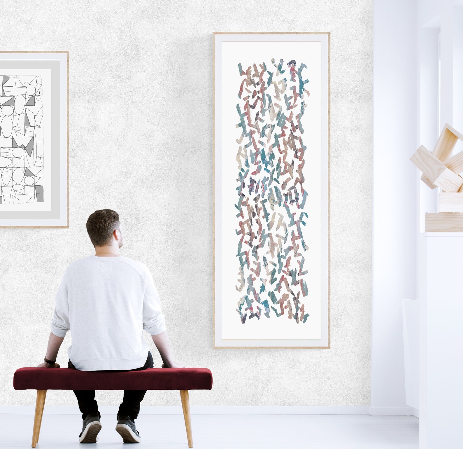 Long narrow wall art Wide horizontal printable wall art Etsy