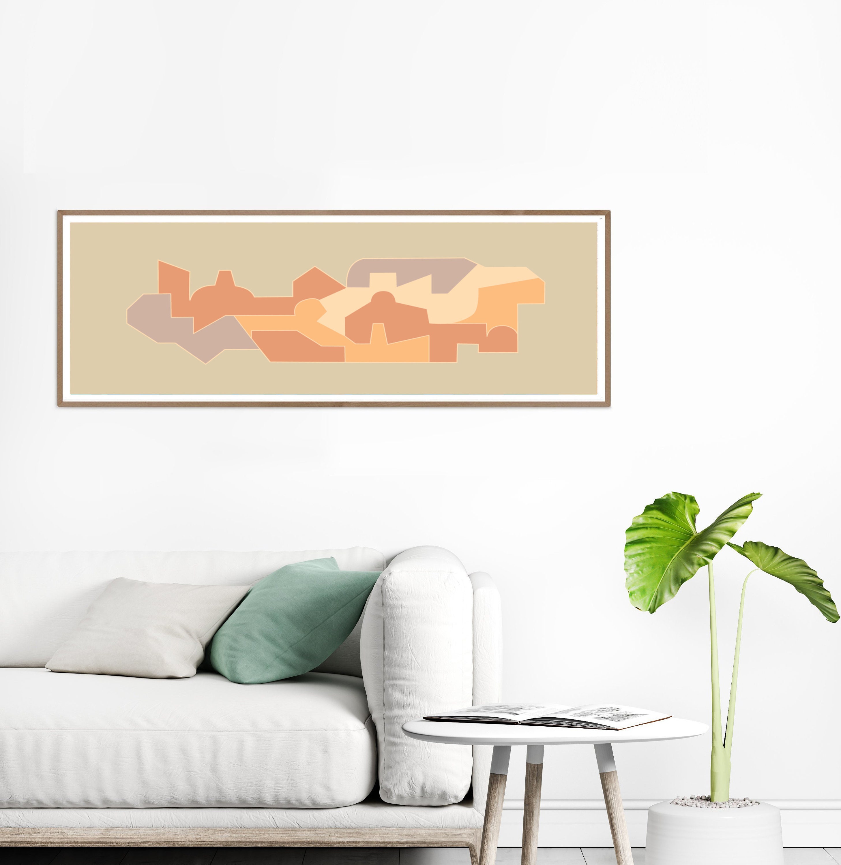 Long narrow wall art printable horizontal wall art abstract Etsy