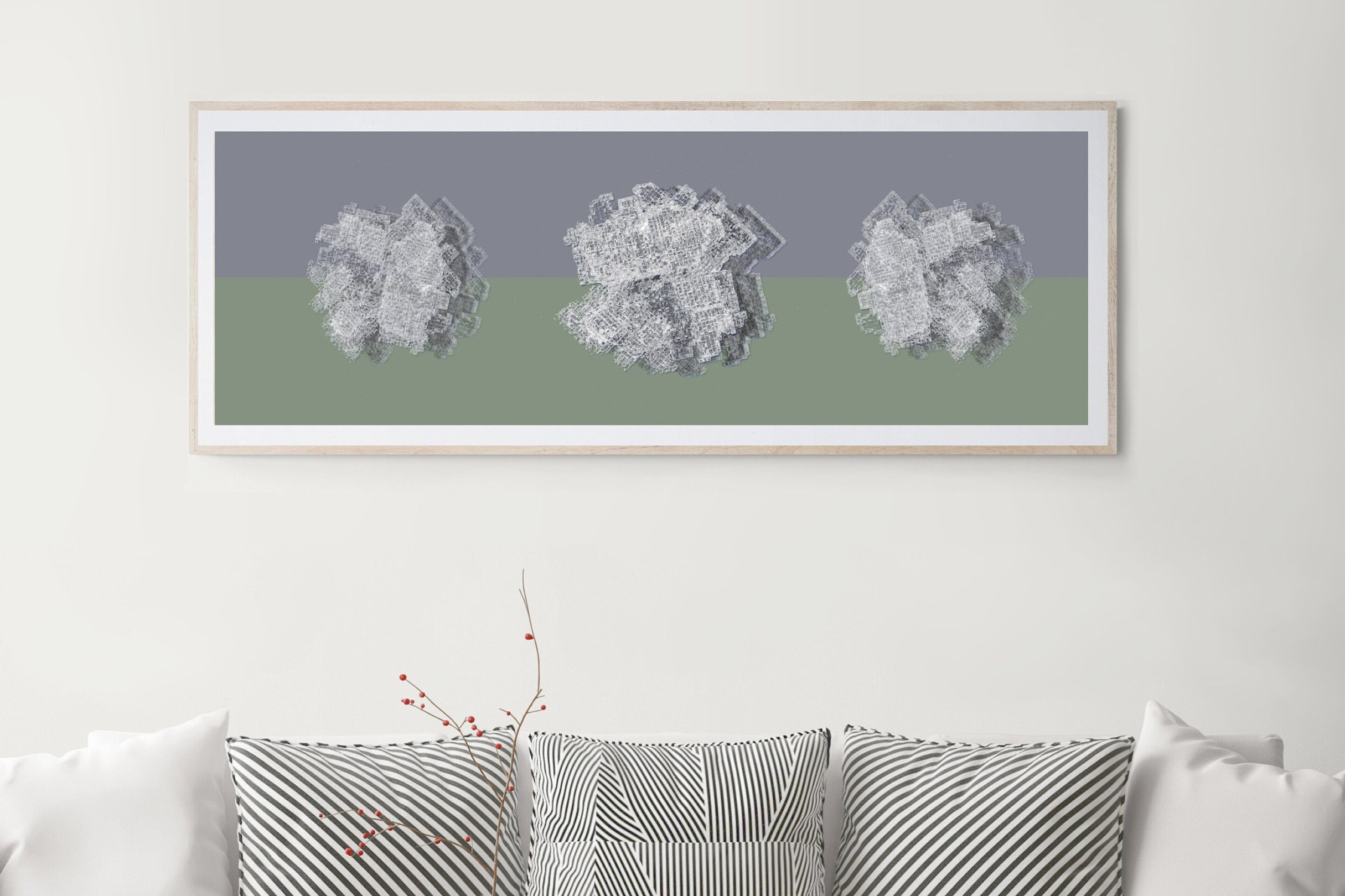 Wall Art Wide Narrow Wall Art 12x36, Wall Art for All Tall Walls 36x12