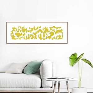 Long narrow vertical wall art; printable, 12 x 36, horizontal or vertical, abstract, modern; 36x12; olive