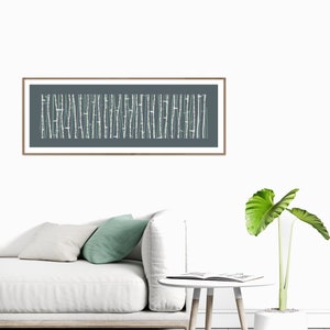 Long Narrow Wall Art in Grey; Wide Horizontal Printable Wall Art ...