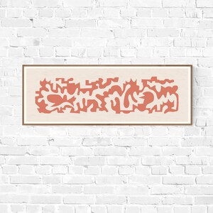 Large art print: long, 36x12 or 30x10, narrow wall art in pink; Wide horizontal or long vertical wall art