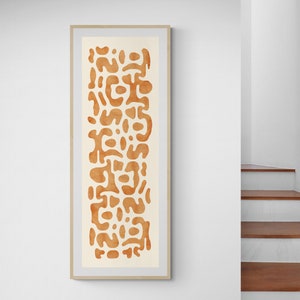 Long narrow vertical Art Print: 36x12 or 30x10. Wide wall art for above bed.