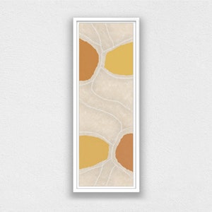 Long art, printable; narrow wall art in ochre/beige; Wide horizontal downloadable art; 36x12, 30x10, 16x48, 18x54