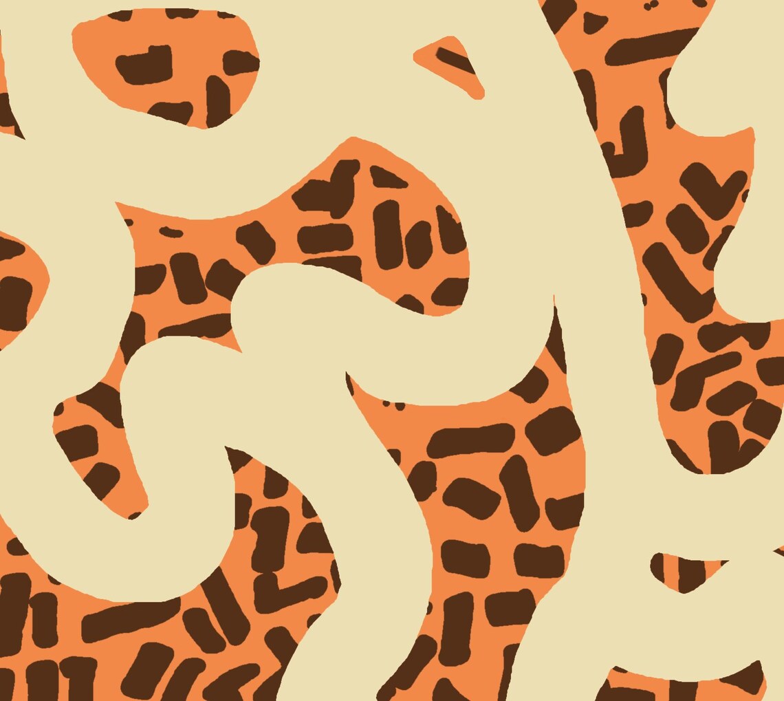 Long Narrow Wall Art in Orange Wide Horizontal Printable Wall Etsy