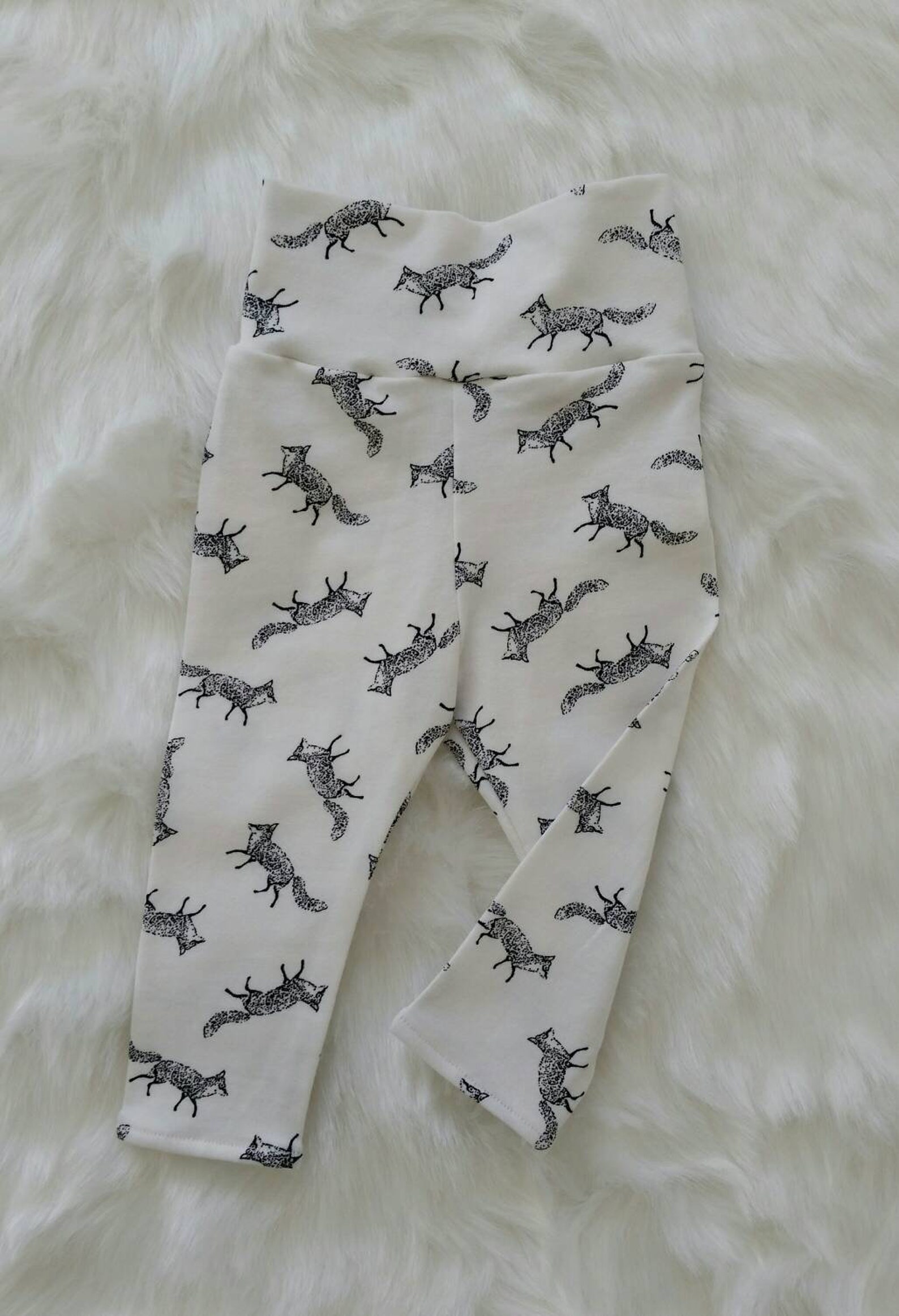 Little Foxes Leggings Unisex Knit 03 Months Australian Etsy Australia