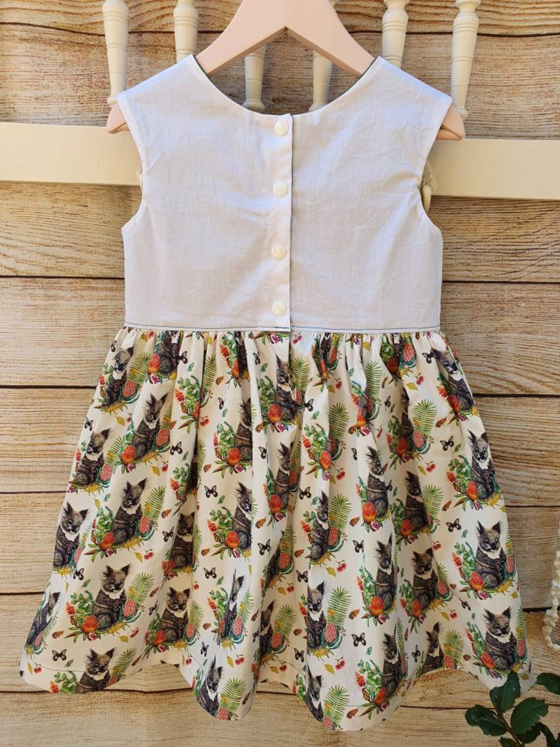 Koalas Size 6 Girls Dress Green Children's Clothing Etsy Australia