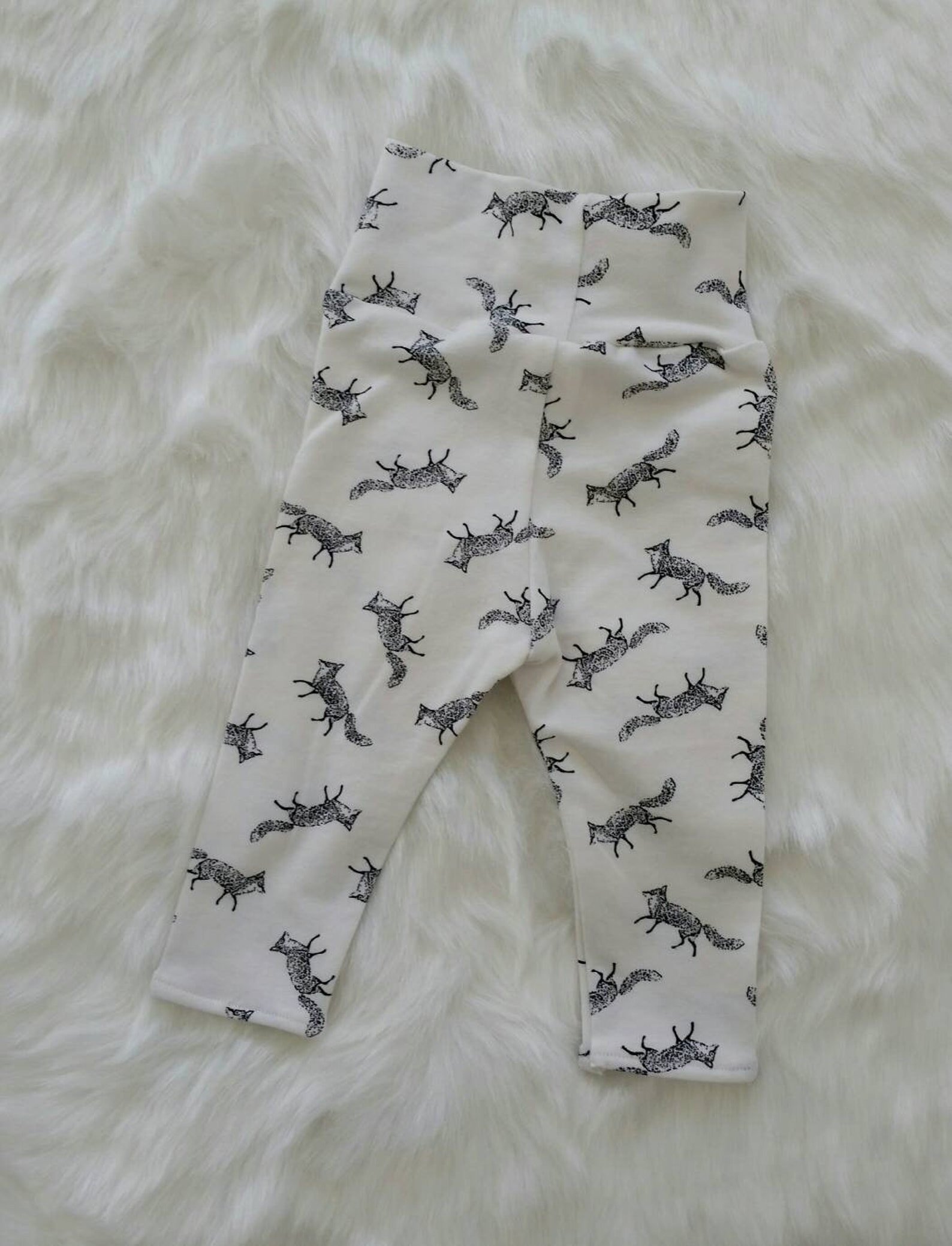 Little Foxes Leggings Unisex Knit 03 Months Australian Etsy Australia