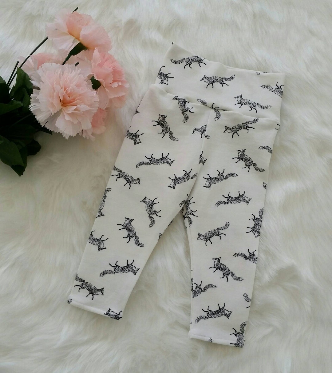 Little Foxes Leggings, Unisex, Knit, 03 Months, Australian Handmade