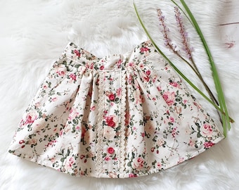 Pretty floral skirt size 1, cotton, Australian handmade