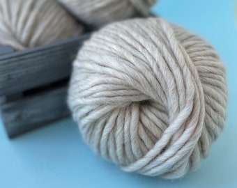 Super dicke Wolle Super dicke Merinowolle Super dicke Wolle Dicke Merinowolle dicke Wolle # 6 Beige Haferflocken col.5247