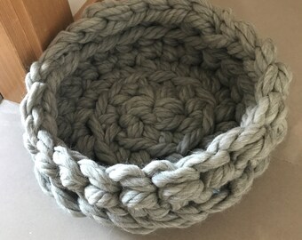 Crochet cat bed cave Knit wool cat cave Gray col.5502