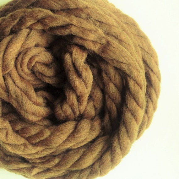 Brown Blanket Yarn Jumbo Giant Merino Wool Super Chunky Yarn for