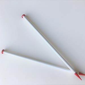 Size 17 knitting needles / US 17 / 12mm / Straight, plastic, single point 12 mm chunky knit needle image 8