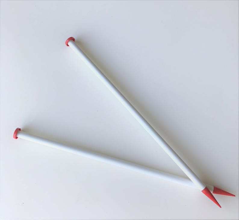 Size 17 knitting needles / US 17 / 12mm / Straight, plastic, single point 12 mm chunky knit needle image 8