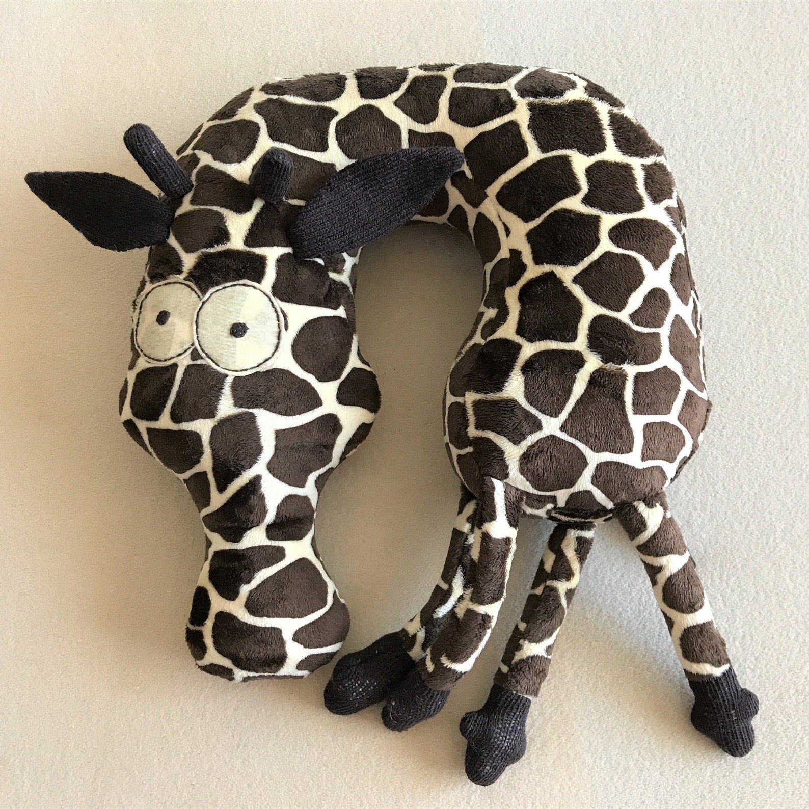 Plush giraffe toy pillow Travel neck pillow for car and Etsy