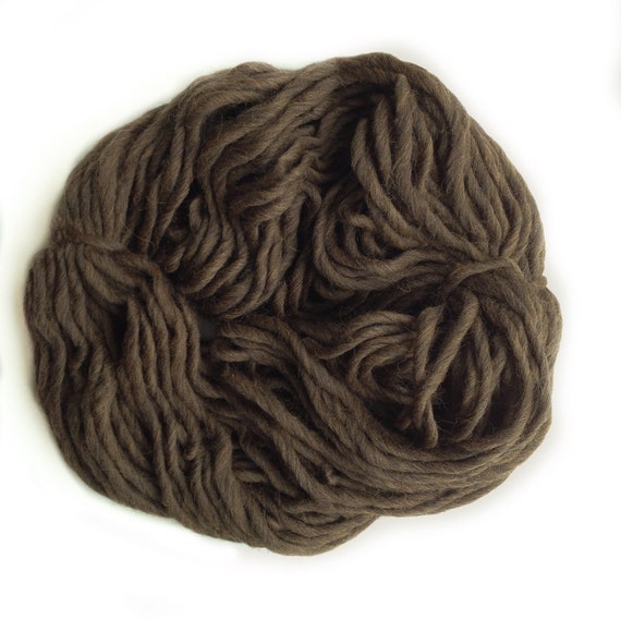 Brown Chunky Yarn Merino Wool Super Bulky Yarn Weight 6 Super Chunky Merino  Feltable Wool Roving Col.5246 