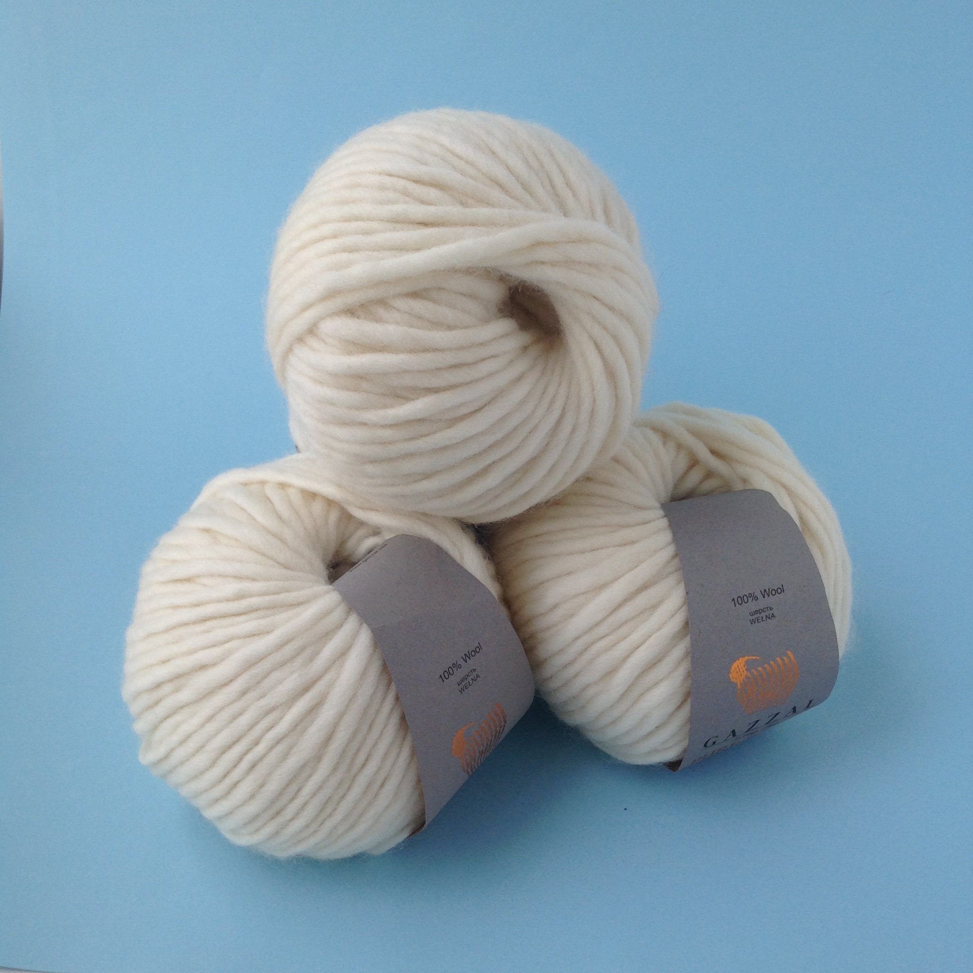 Chunky Yarn, Big Yarn, Giant Yarn Wool Merino Super Soft Natural White –  Shep's Wool
