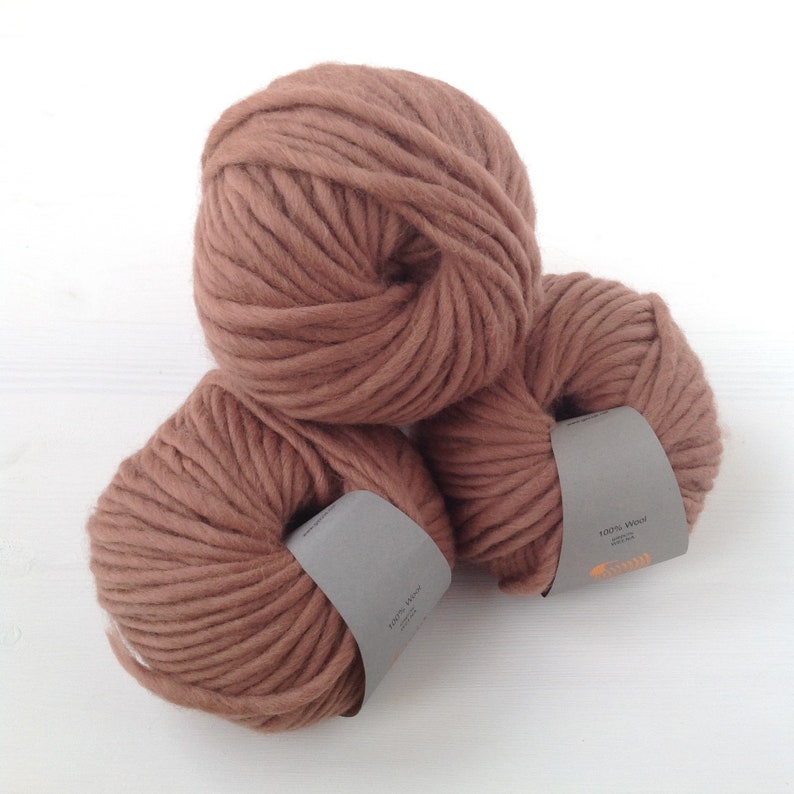 Blush pink yarn Chunky merino wool Bulky weight yarn 6 Etsy