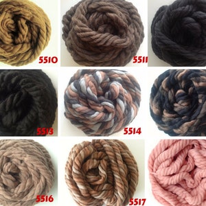 Chunky blanket yarn Jumbo yarn Giant wool merino for arm knitting Beige oatmeal col.5507 image 10