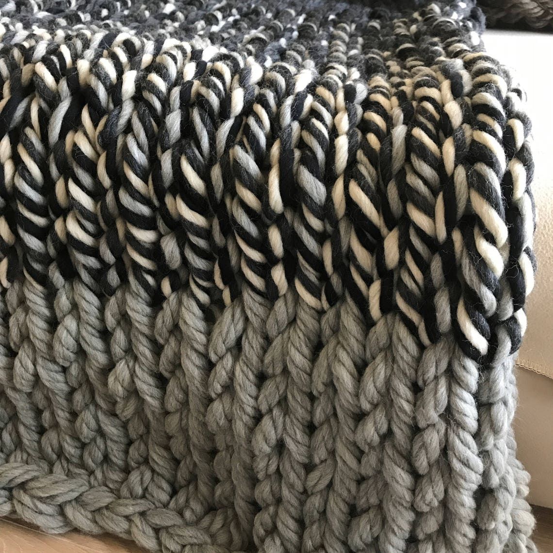 Giant chunky blanket yarn Jumbo super chunky yarn Merino wool Etsy